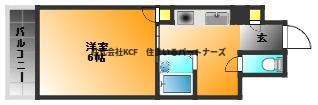 富士マンション(1K/6階)の間取り写真