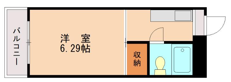 ヒルズハイツ(1K/2階)の間取り写真