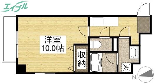 ピアシティ医大東(1K/7階)の間取り写真