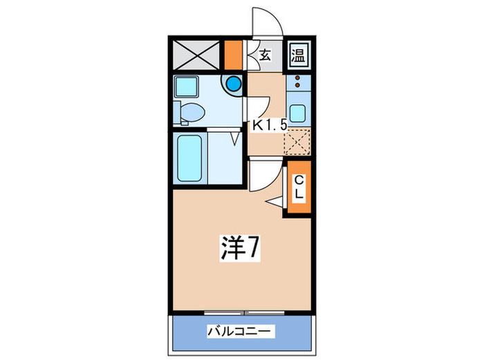 SERENITE上町台(1K/6階)の間取り写真