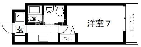 Mプラザ小阪駅前(1K/9階)の間取り写真