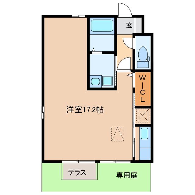 グラッツィア(ワンルーム/1階)の間取り写真