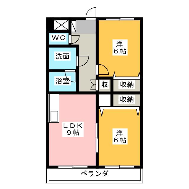 メゾンマスカット(2DK/1階)の間取り写真