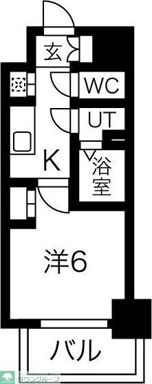 エステート金山(1K/6階)の間取り写真