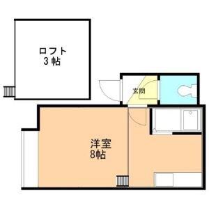 KUULEI東区役所前 (ワンルーム/2階)の間取り写真