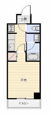 IS常盤(1K/9階)の間取り写真