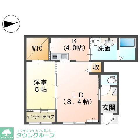 オリーヴァ OLIVA(1LDK/1階)の間取り写真