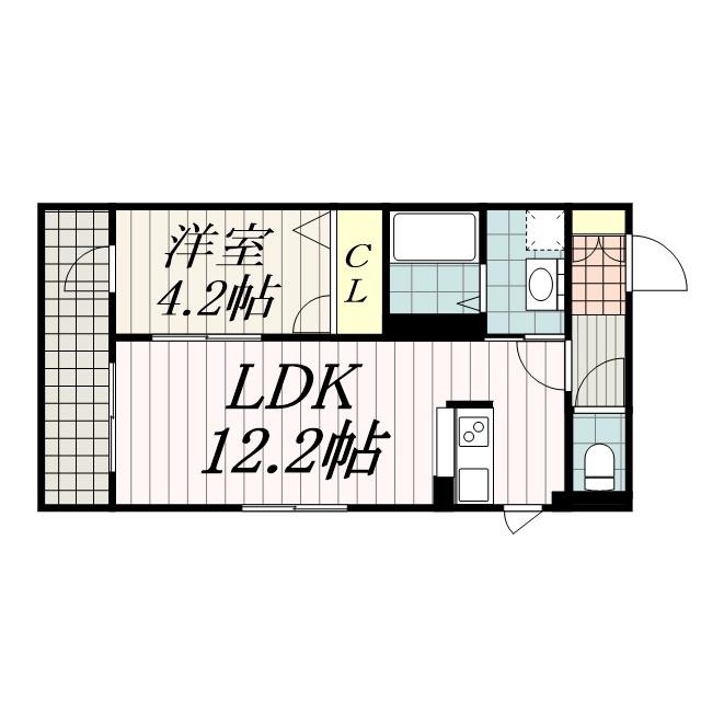 シャーメゾン新宿(1LDK/2階)の間取り写真
