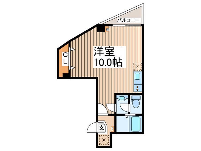 SKY DOKKYO(ワンルーム/5階)の間取り写真