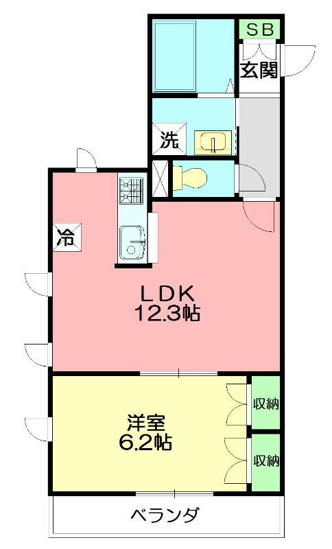RAFFINATO湘南(1LDK/3階)の間取り写真