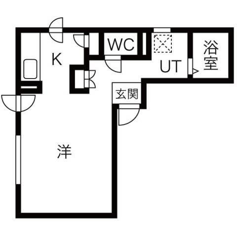 シェラ白石(1K/1階)の間取り写真