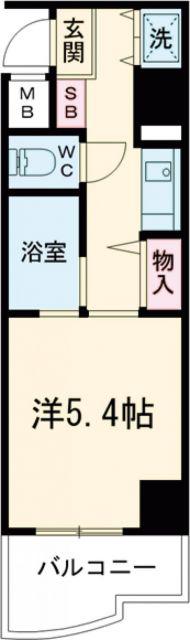 ソレイユ・ド元町(1K/6階)の間取り写真
