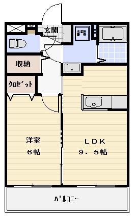 リオンドール桜橋(1LDK/3階)の間取り写真