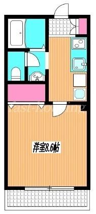 レコード(1K/1階)の間取り写真