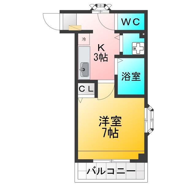 サーラセレーナ(1K/1階)の間取り写真