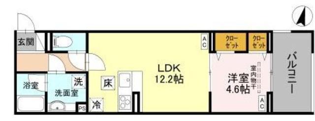 D-SERENO志木柏町(1LDK/1階)の間取り写真