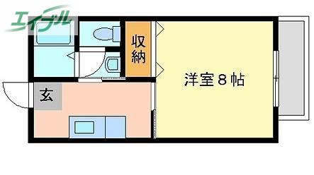 CAFETERIAWAKE(1K/1階)の間取り写真