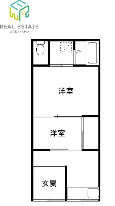 雄松荘(2K/1階)の間取り写真