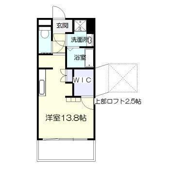 アムール松山(ワンルーム/3階)の間取り写真