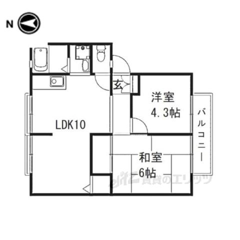 サンコートサヨミ(2LDK/1階)の間取り写真