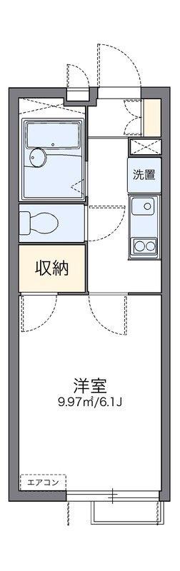 レオパレスブルーシャイン(1K/2階)の間取り写真
