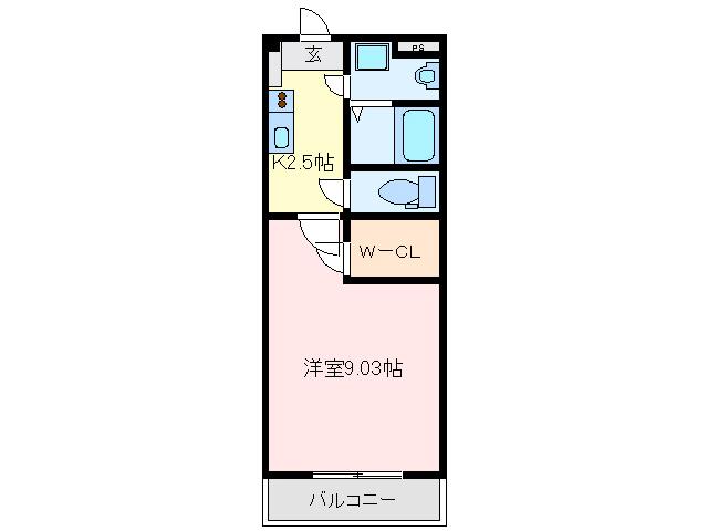 S-FORT鈴鹿(1K/7階)の間取り写真