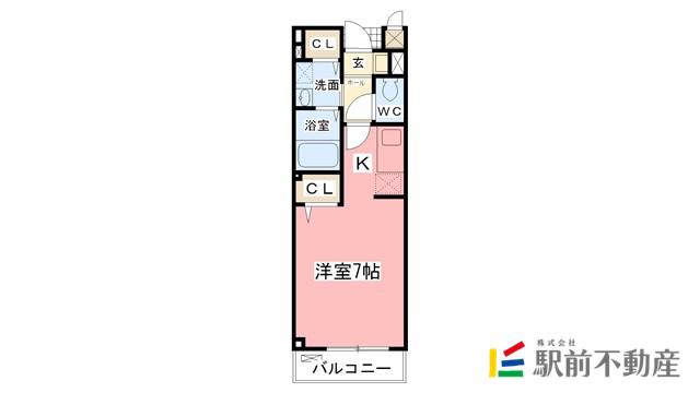 グランファミーユ(1K/2階)の間取り写真