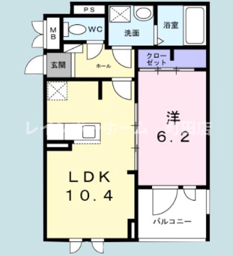 グローブレジデンスⅡ(1LDK/2階)の間取り写真