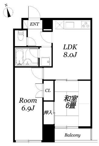 西浅草TKビル(2LDK/3階)の間取り写真