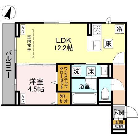 浦和美園PJ II(1LDK/1階)の間取り写真