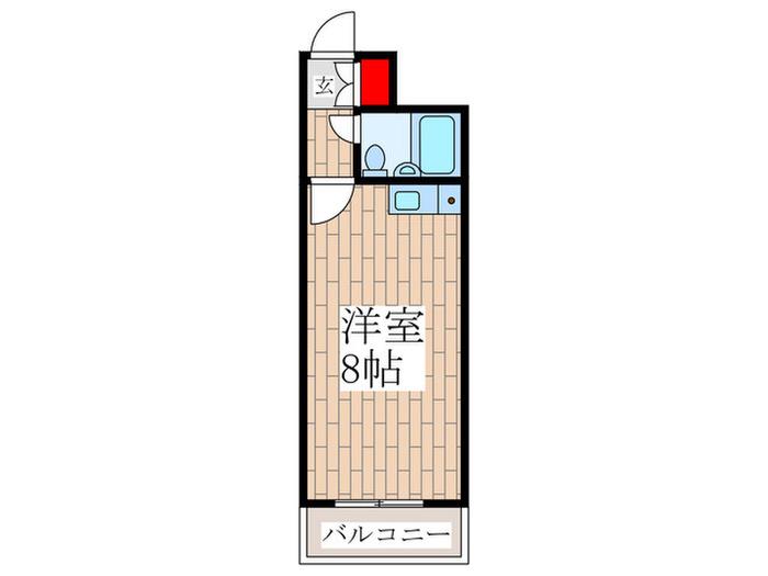 ライオンズマンション新宿御苑前NO2(ワンルーム/4階)の間取り写真
