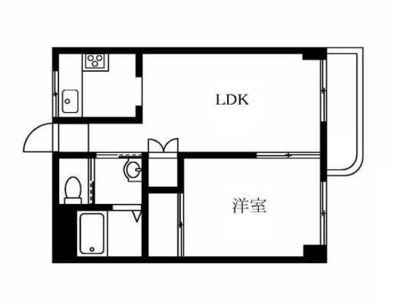 STハイツ(1LDK/4階)の間取り写真