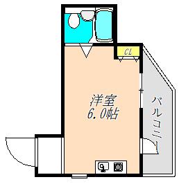 メゾンサンパティーク(ワンルーム/5階)の間取り写真