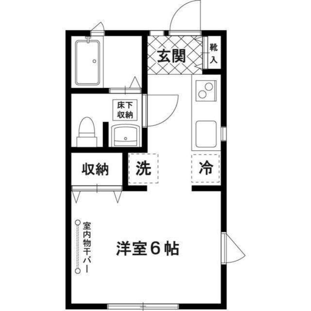 PRIMAVERA(ワンルーム/1階)の間取り写真