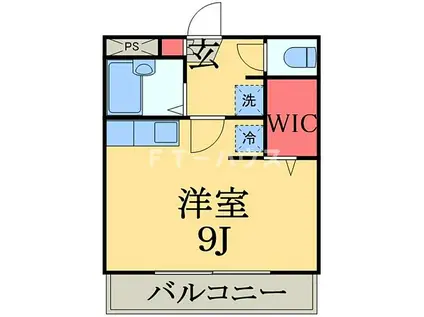 シャンブル・ミモザ(ワンルーム/2階)の間取り写真