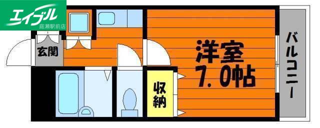 メゾンクレール(1K/2階)の間取り写真