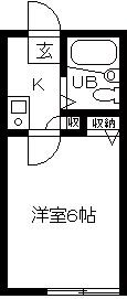 ジョイフルオークラNO.31(1K/2階)の間取り写真