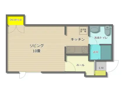 コーポTOTOROIII(1K/2階)の間取り写真