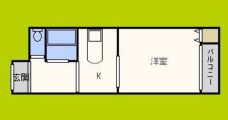エクトIII(1DK/5階)の間取り写真