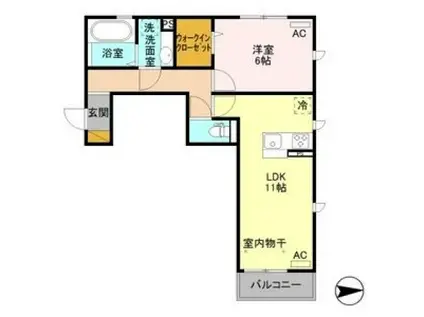 LA PROVENCE (1LDK/3階)の間取り写真