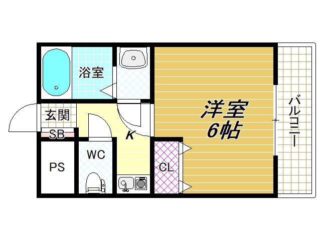 MAISONDEANGE(1K/4階)の間取り写真