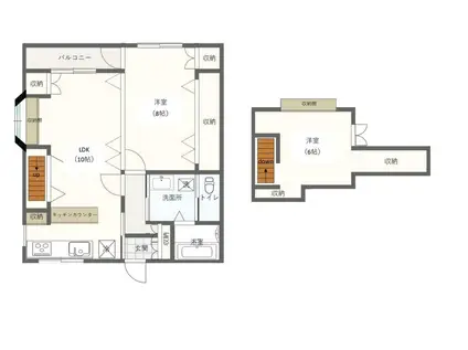 サジタリウス(2LDK/2階)の間取り写真