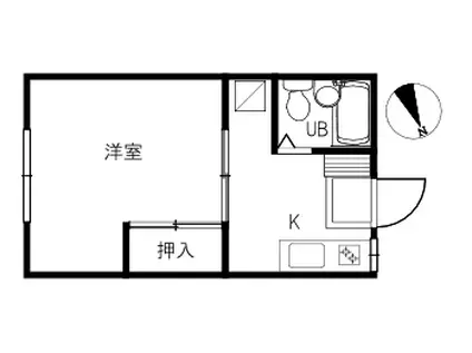 メゾンNAO(1K/2階)の間取り写真