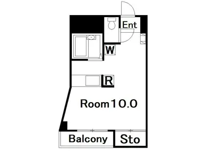 カーサ大良(ワンルーム/3階)の間取り写真