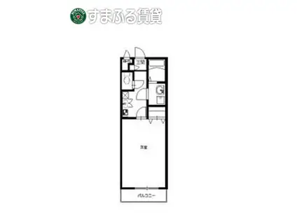 アンプルールリーブルPEAR FIELDI(1K/1階)の間取り写真