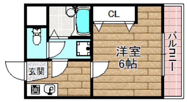 フラットピア88(1K/4階)の間取り写真