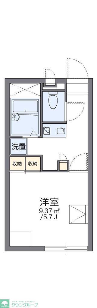 レオパレスドゥジェーム(1K/2階)の間取り写真