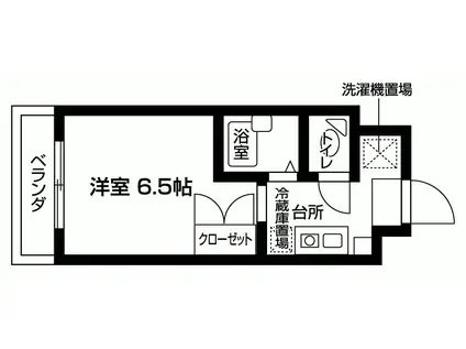 アブロードひばりヶ丘(ワンルーム/1階)の間取り写真