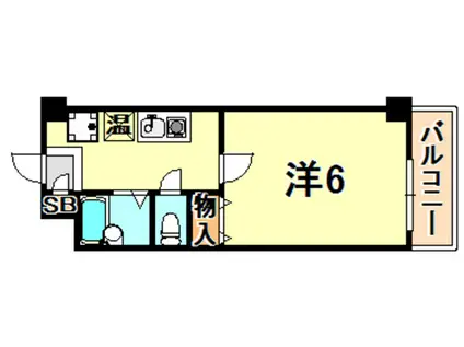 ライブオーク名谷町(1K/1階)の間取り写真