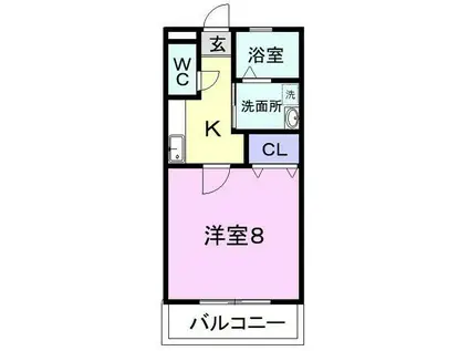 メゾネット(1K/1階)の間取り写真